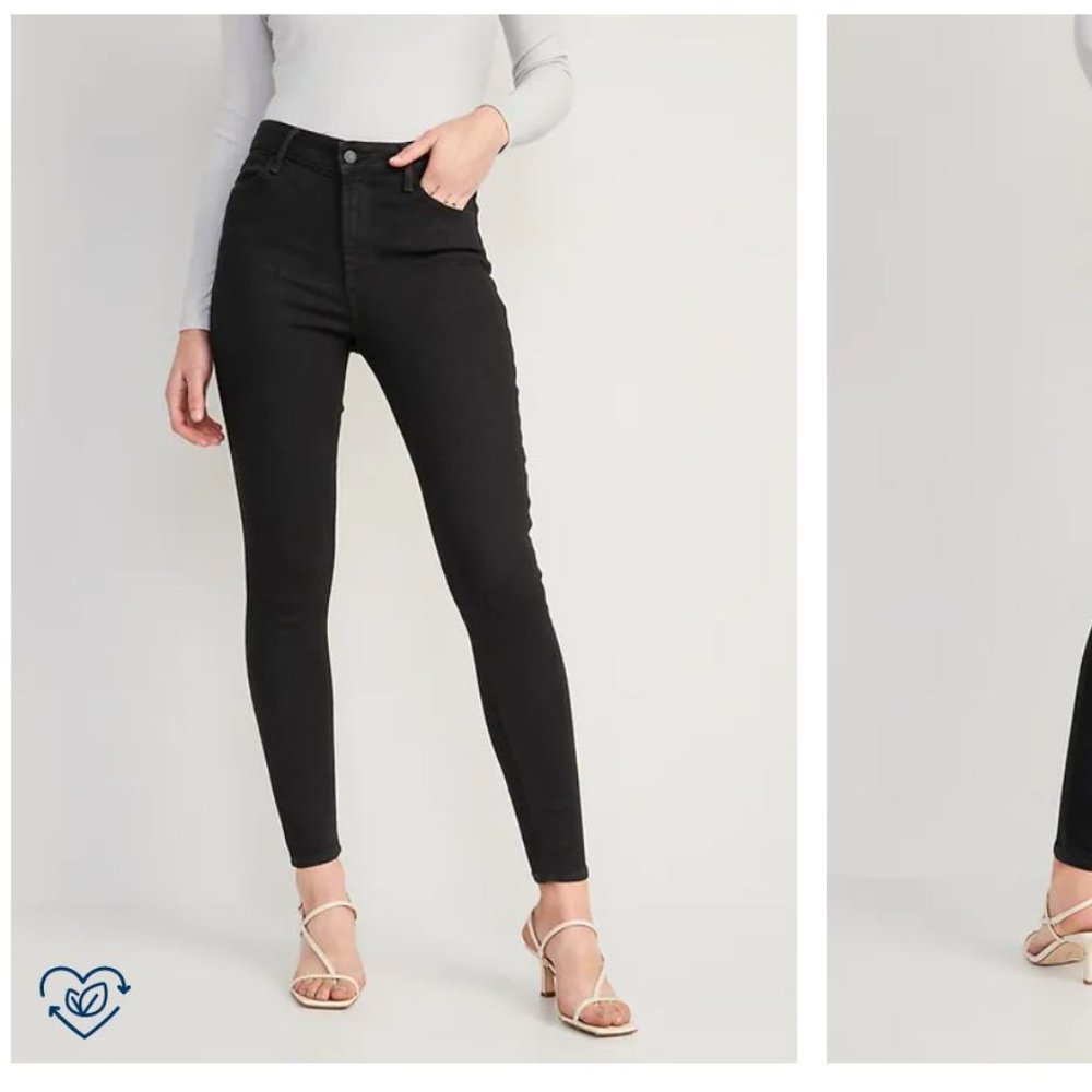 High-Waisted Wow Black Super-Skinny Jeans for Women